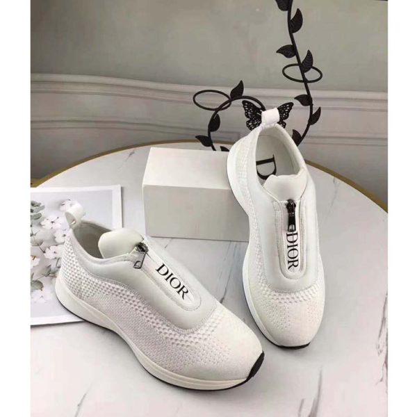 Dior Unisex B25 Low-Top Sneaker White Neoprene and Mesh (9)