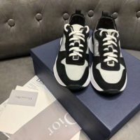 Dior Unisex B25 Runner Sneaker Black Dior Oblique Canvas and Suede