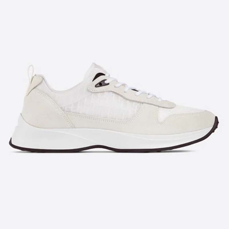 Dior Unisex B25 Runner Sneaker White Dior Oblique Canvas and Suede ...