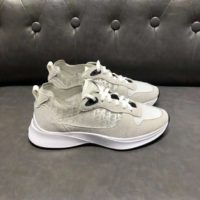 Dior Unisex B25 Runner Sneaker White Dior Oblique Canvas and Suede
