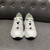 Dior Unisex B25 Runner Sneaker White Dior Oblique Canvas and Suede