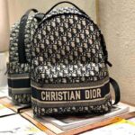 Dior Unisex Diortravel Backpack Blue Dior Oblique Jacquard ‘Christian Dior’ – Image 2