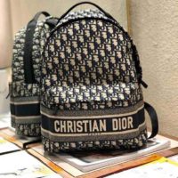 Dior Unisex Diortravel Backpack Blue Dior Oblique Jacquard ‘Christian Dior’