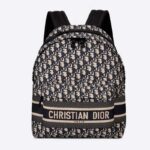 Sac à dos unisexe Diortravel en jacquard Dior Oblique bleu « Christian Dior »