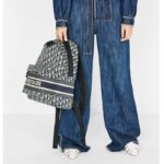 Dior Unisex Diortravel Backpack Blue Dior Oblique Jacquard ‘Christian Dior’ – Image 13
