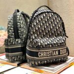 Dior Unisex Diortravel Backpack Blue Dior Oblique Jacquard ‘Christian Dior’ – Image 3