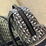 Dior Unisex Diortravel Backpack Blue Dior Oblique Jacquard ‘Christian Dior’ – Image 8