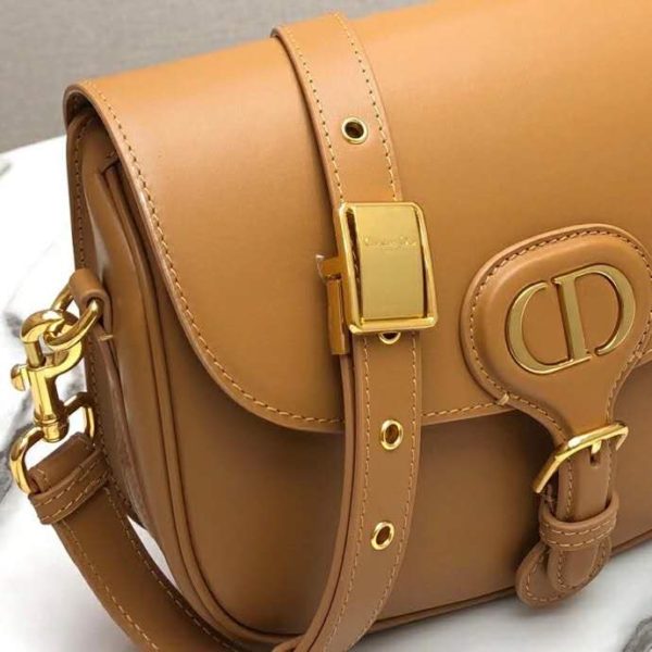 Dior Unisex Medium Dior Bobby Bag Box Calfskin Suede Interior-Brown (10)