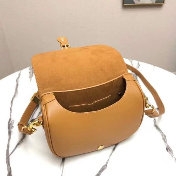Dior Unisex Medium Dior Bobby Bag Box Calfskin Suede Interior-Brown (8)