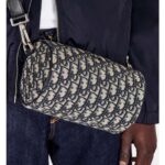 Dior Unisex Roller Messenger Bag Beige Black Dior Oblique Jacquard - Imagen 6