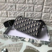 Dior Unisex Roller Messenger Bag Beige Black Dior Oblique Jacquard
