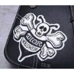 Dior Unisex Saddle Pouch Black Grained Calfskin Bee Patch Embroidery – Image 6