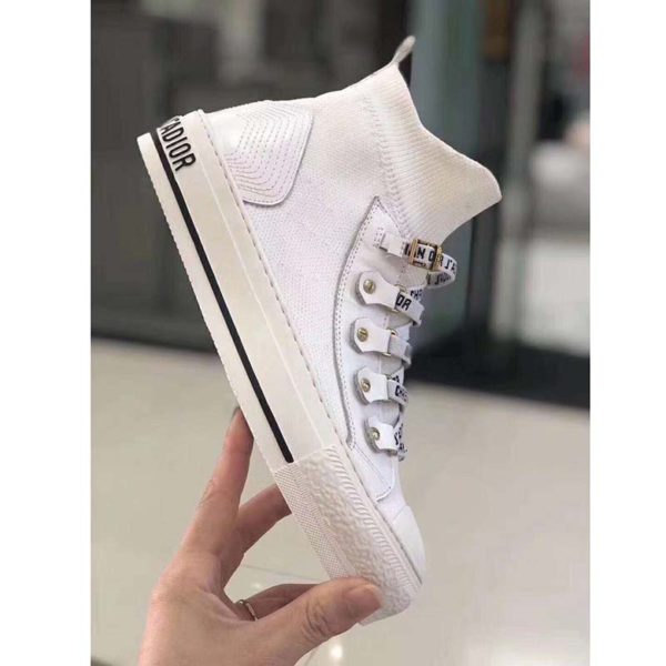 Dior Unisex Walk’n’Dior Sneaker White Technical Mesh Leather Inserts (1)