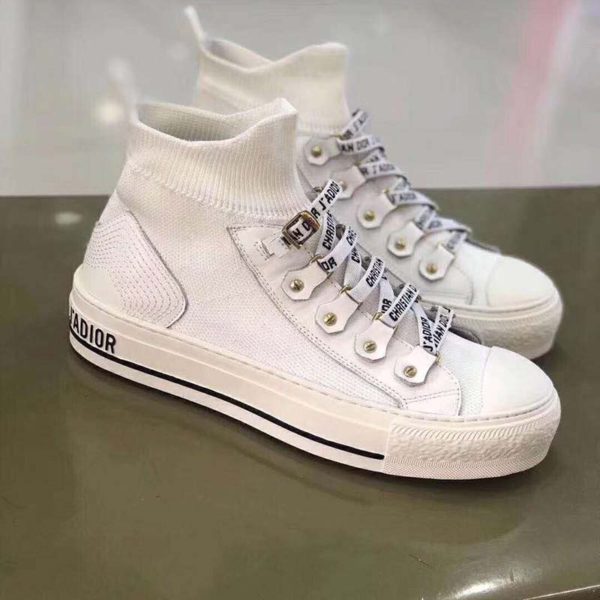 Dior Unisex Walk’n’Dior Sneaker White Technical Mesh Leather Inserts (2)