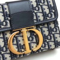 Dior Women 30 Montaigne Box Bag Blue Dior Oblique Jacquard