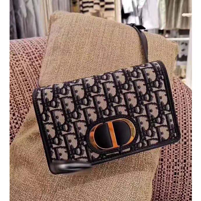 ✖️SOLD✖️ Dior 2-in-1 30 Montaigne Pouch / WOC in Navy Oblique Canvas GHW