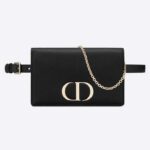 Dior Women 30 Montaigne Pochette 2 in 1 in pelle di vitello granata - Nero