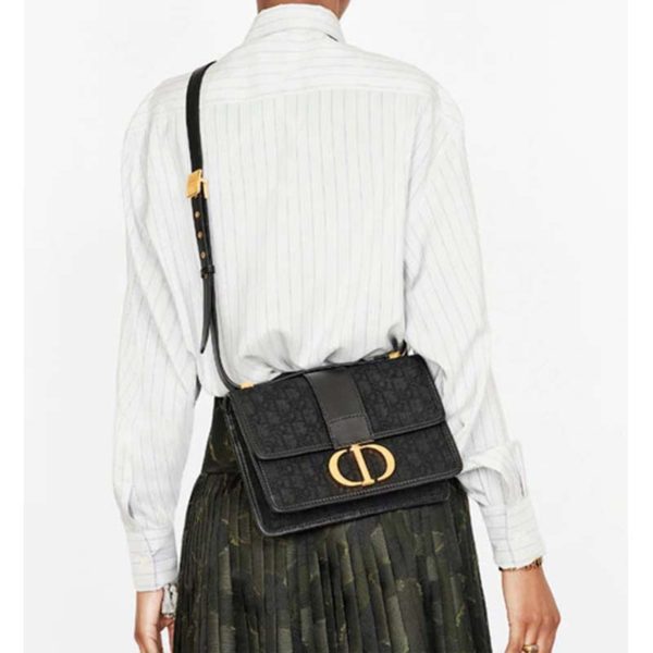 Dior Women 30 Montaigne Bag Black Dior Oblique Jacquard (1)