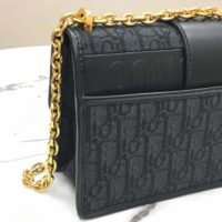 Dior Women 30 Montaigne Bag Black Dior Oblique Jacquard