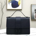 Dior Women 30 Montaigne Bag Black Grained Calfskin CD Clasp - immagine 5