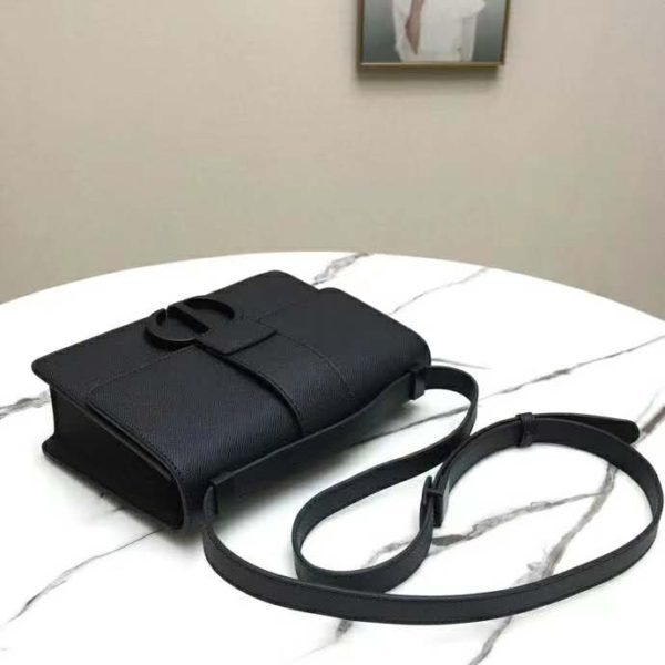 Dior Women 30 Montaigne Bag Black Grained Calfskin CD Clasp (7)