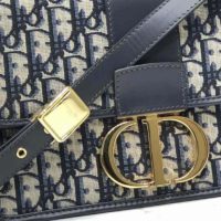 Dior Women 30 Montaigne Bag Blue Dior Oblique Jacquard