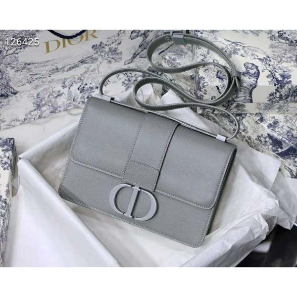 Dior Women 30 Montaigne Bag Ultramatte Grained Calfskin Flap Closure-Green (4)