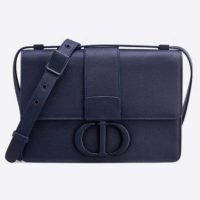 Dior Women 30 Montaigne Bag in Ultramatte Grained Calfskin-Navy