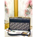 Dior Women 30 Montaigne Chain Bag Blue Dior Oblique Jacquard - Imagen 5