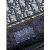Dior Women 30 Montaigne Chain Bag Blue Dior Oblique Jacquard