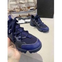 Dior Women D-Connect Sneaker Indigo Blue Technical Fabric Neoprene