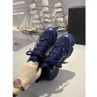 Dior Women D-Connect Sneaker Indigo Blue Technical Fabric Neoprene