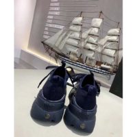 Dior Women D-Connect Sneaker Indigo Blue Technical Fabric Neoprene