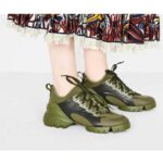 Dior Women D-Connect Sneaker Khaki Technical Fabric Neoprene-Dark Green - Image 12