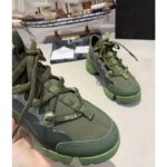 Dior Women D-Connect Sneaker Khaki Technical Fabric Neoprene-Dark Green - Image 10