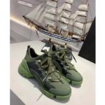 Dior Women D-Connect Sneaker Khaki Technical Fabric Neoprene-Dark Green - Image 2