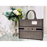 Dior Women Dior Book Tote Black and Beige Houndstooth Embroidery - Bild 2