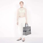 Dior Women Dior Book Tote Black and White Houndstooth Embroidery - Image 12