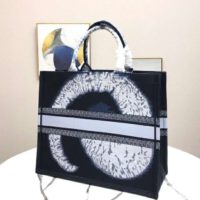 Dior Women Dior Book Tote Blue Multicolor Tie & Dior Embroidery