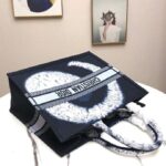 Dior Women Dior Book Tote Blue Multicolor Tie & Dior Embroidery - Image 4