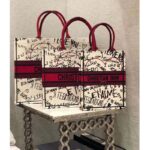 Dior Women Dior Book Tote Dioramour Graffiti Latte Multicolor Embroidery - immagine 7