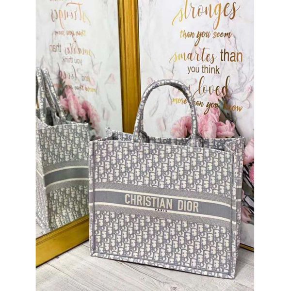 dior grey oblique book tote