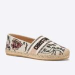 Dior Women Dior Granville Espadrille Embroidered 'Christian Dior' Signature-Beige - Image 3