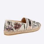 Dior Women Dior Granville Espadrille Embroidered 'Christian Dior' Signature-Beige - Image 4