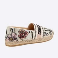 Dior Women Dior Granville Espadrille Embroidered ‘Christian Dior’ Signature-Beige