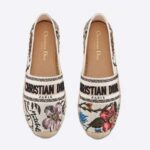 Dior Women Dior Granville Espadrille Embroidered 'Christian Dior' Signature-Beige - Image 5
