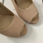 Dior Women J'Adior Heeled Sandal Nude Technical Fabric Embroidered Cotton Flat Bow - Image 8