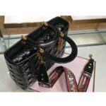 Dior Women Large Lady Dior Bag Black Cannage Patent Calfskin – Image 6