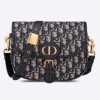 Dior Women Medium Dior Body Bag Blue Dior Oblique Jacquard