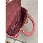 Dior Women Medium Lady D-Lite Bag Cannage Embroidery-Rose - immagine 7